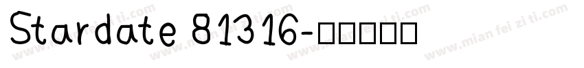 Stardate 81316字体转换